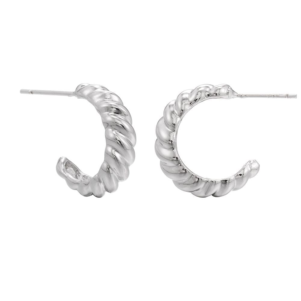 Wholesale C Shape Twist Gold Earrings Copper